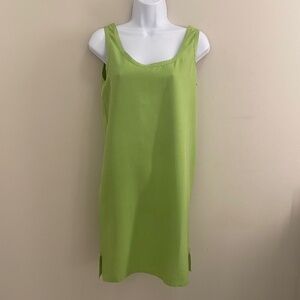Silk Green Dress Size 4-Pictured scarfs are not for sale
